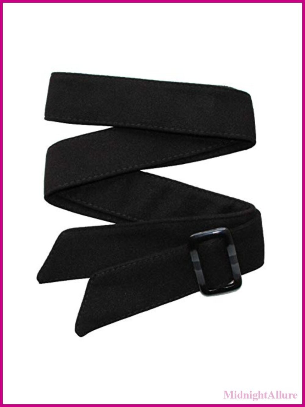 Wool Blend Wide Bowknot Coat Belt Cinch Tie with Resin Buckle